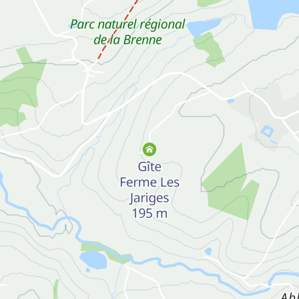 Map of Gîte Ferme Les Jariges