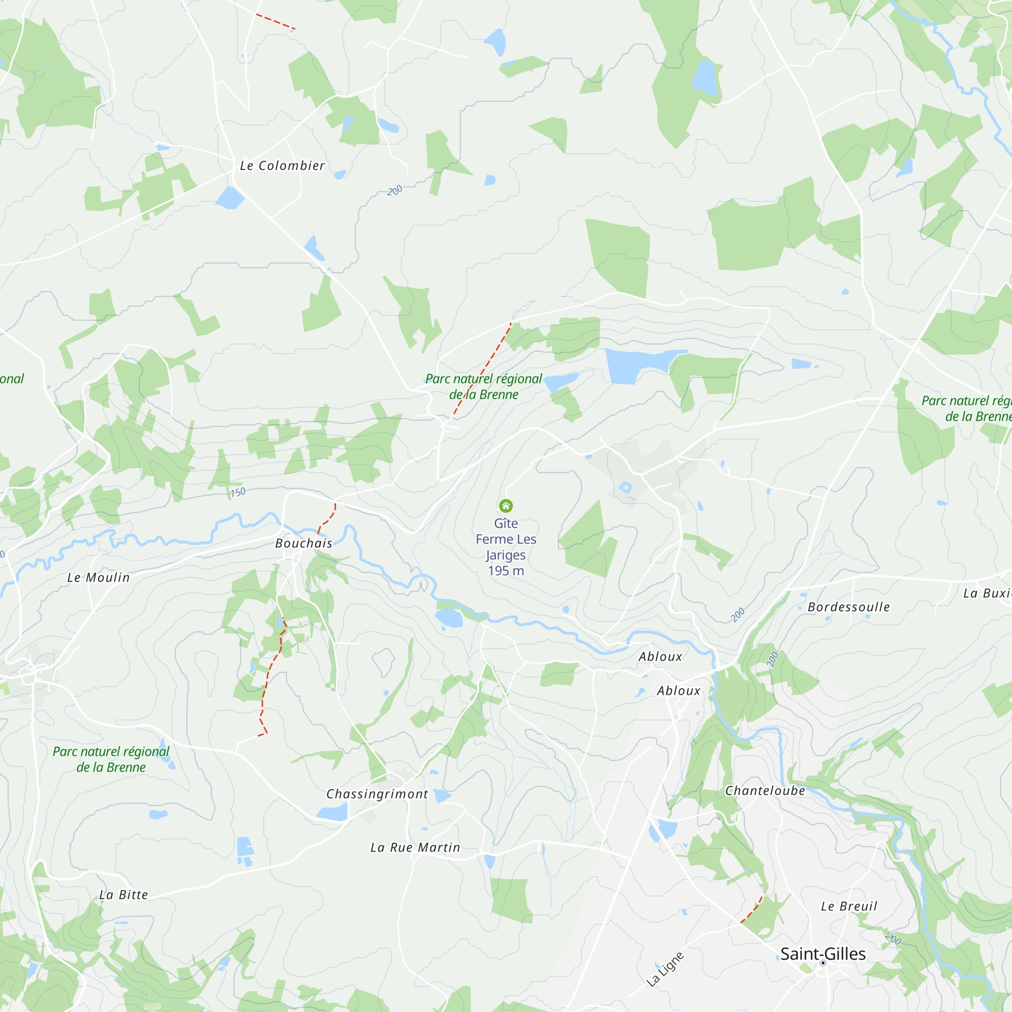 Gîte Ferme Les Jariges map