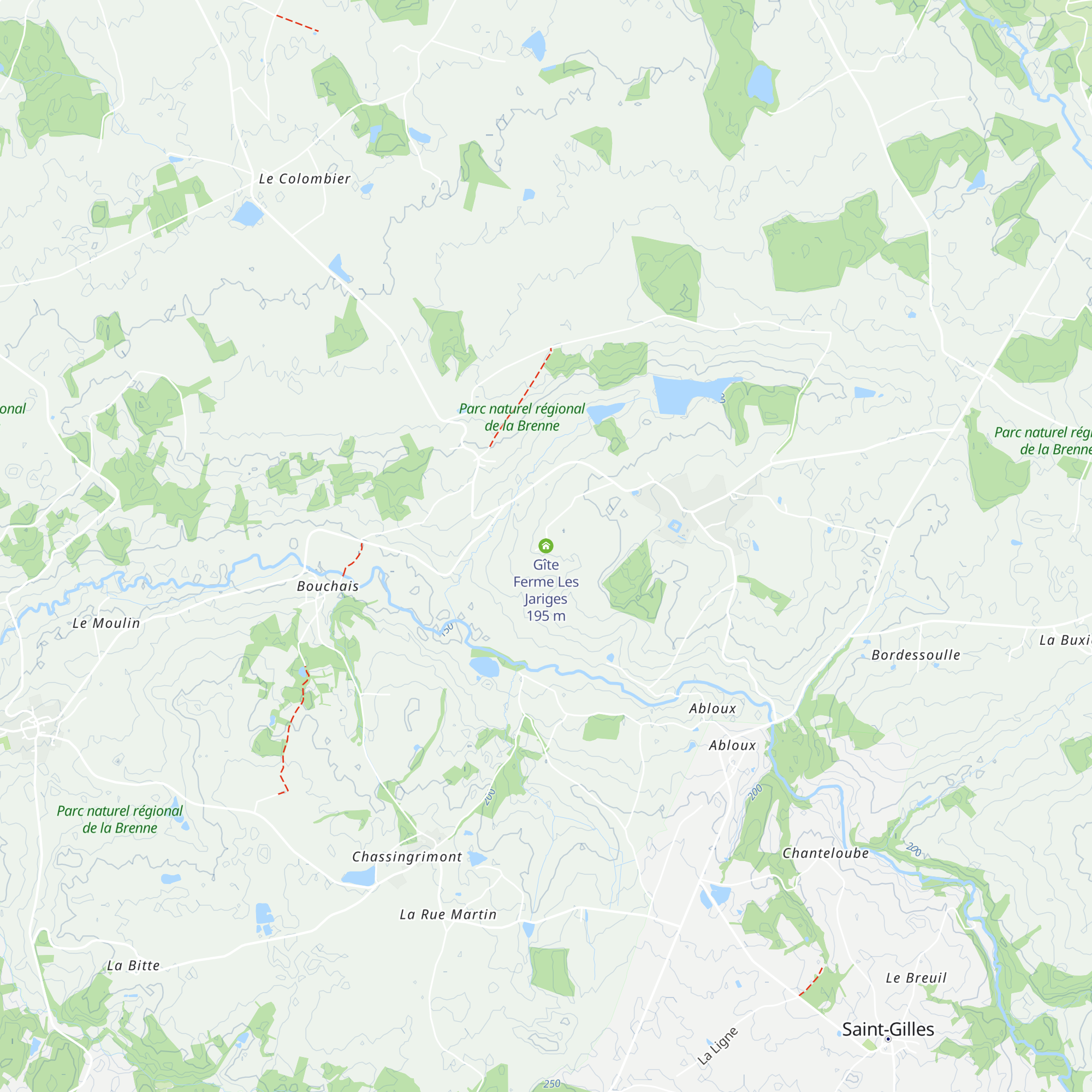 Gîte Ferme Les Jariges map