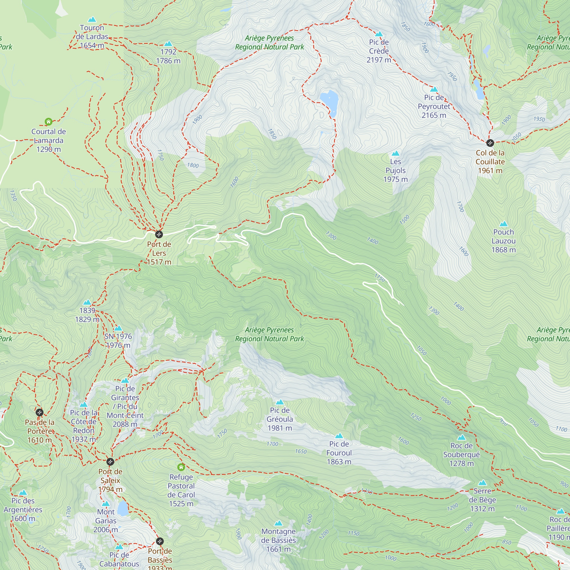 Cabane de Freychinede - vicdessos map