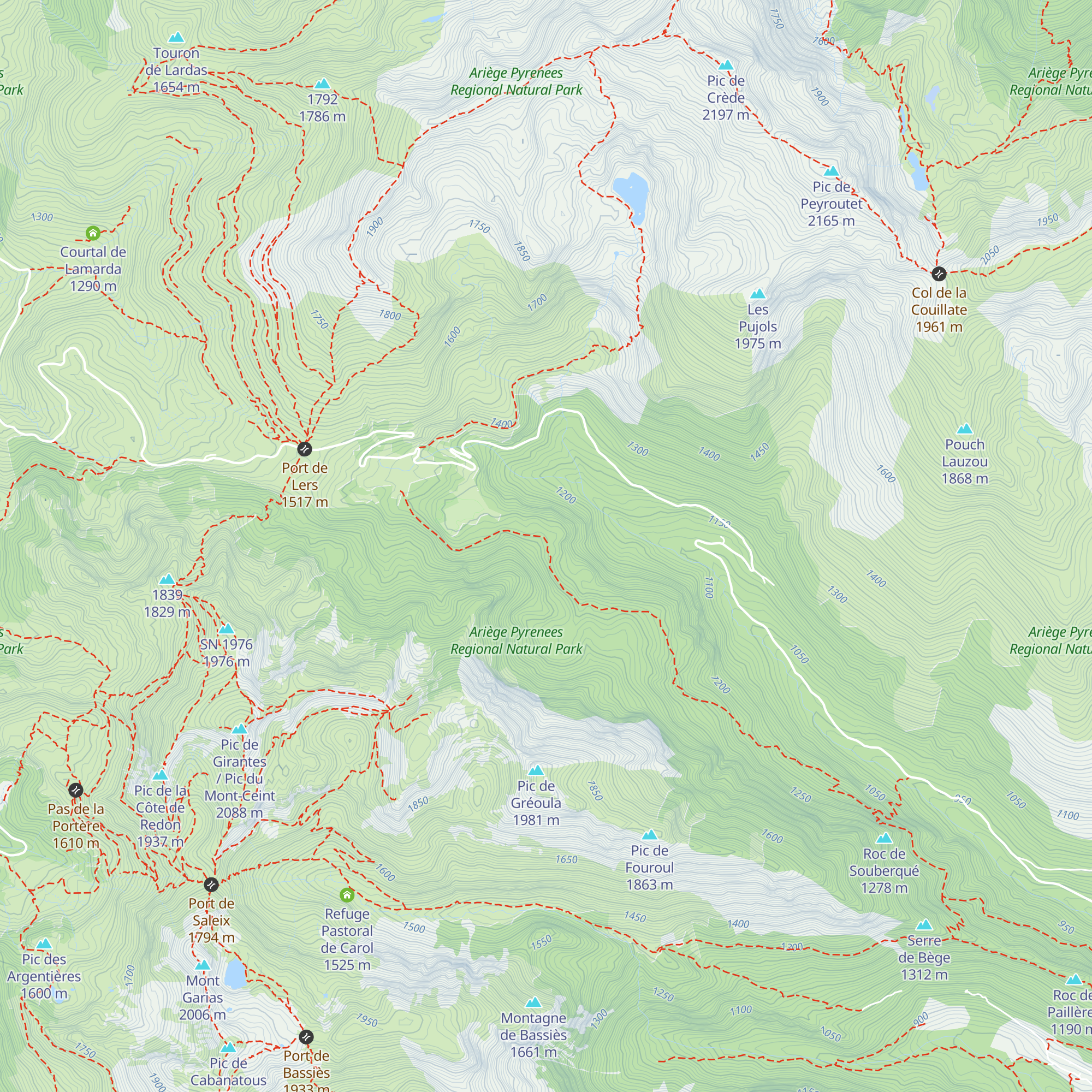 Cabane de Freychinede - vicdessos map