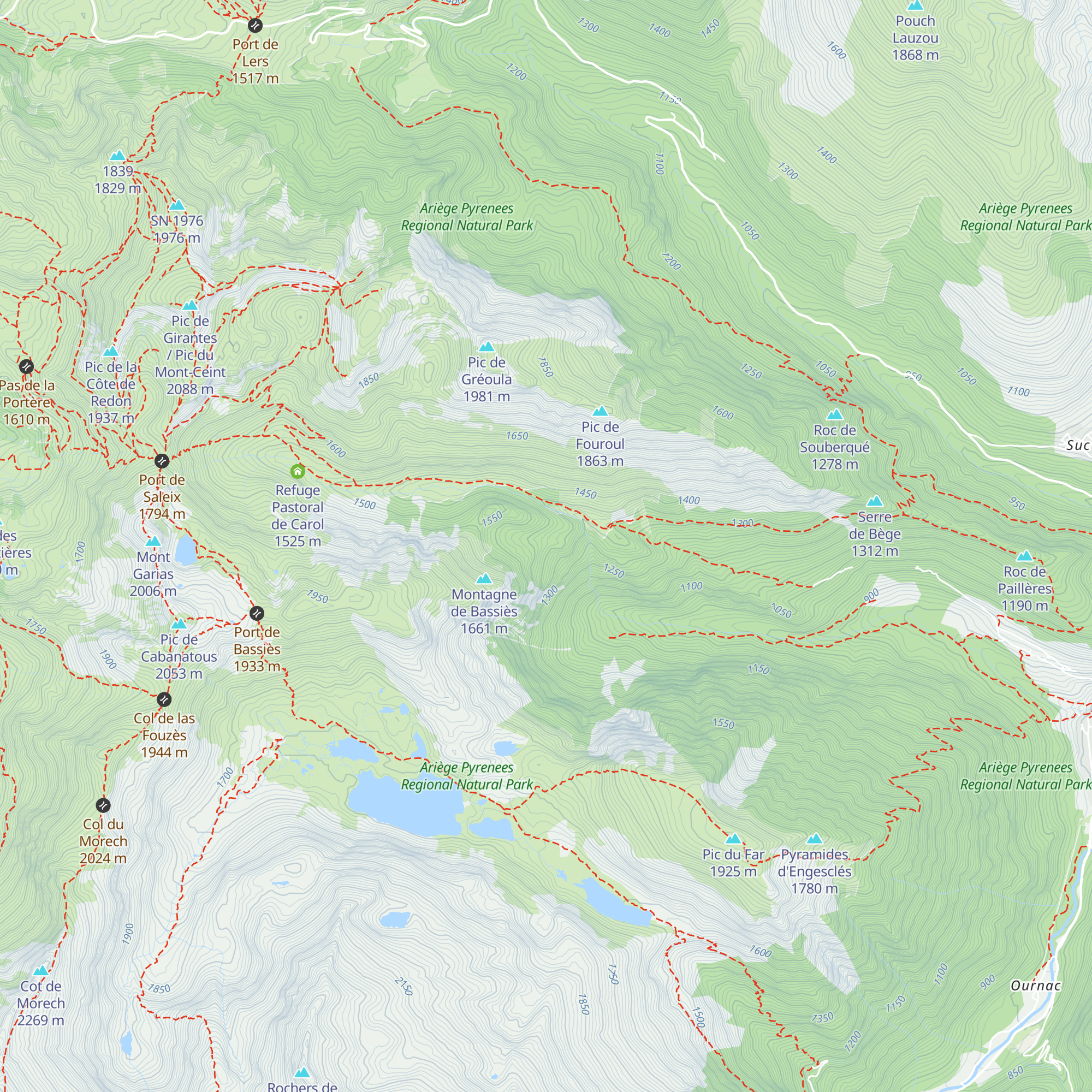 Cabane forestiere du col de Crouzette - Vicdessos map