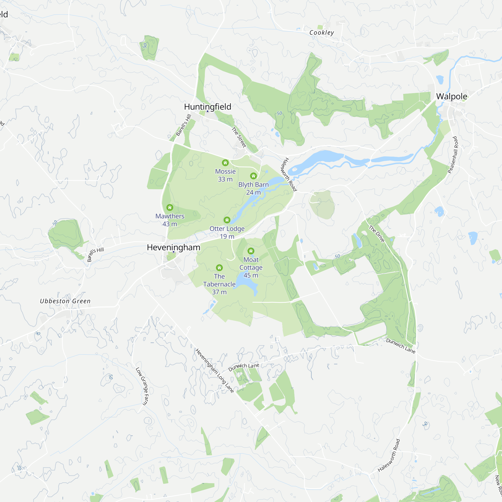 Moat Cottage map