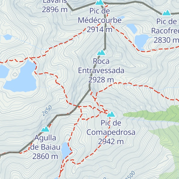 Map of Pic de Baiau