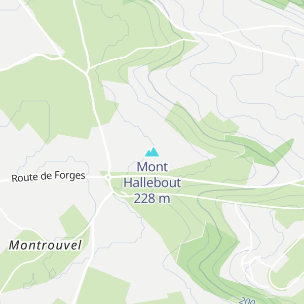 Map of Mont Hallebout