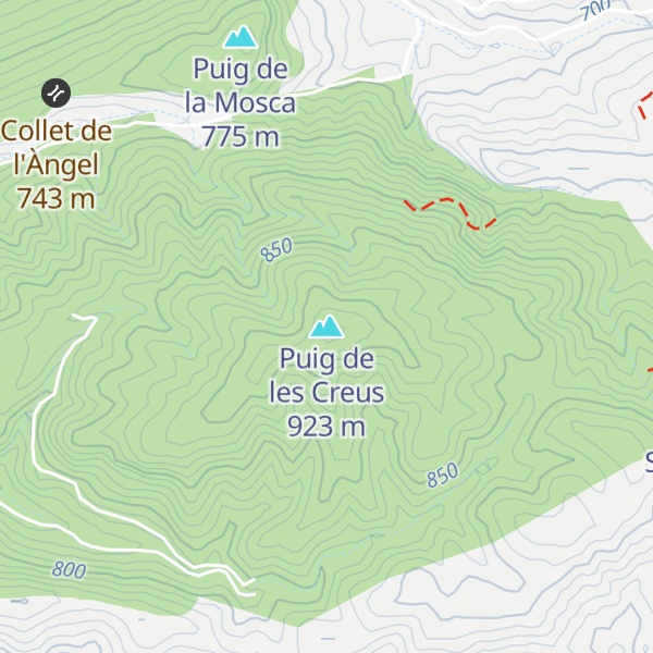 Map of Puig de les Creus