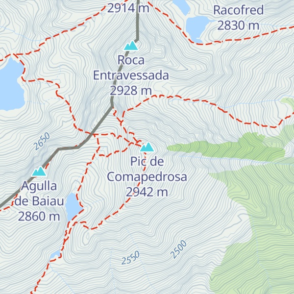 Map of Pic de Comapedrosa