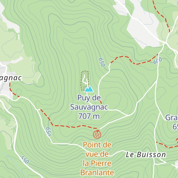 Map of Puy de Sauvagnac