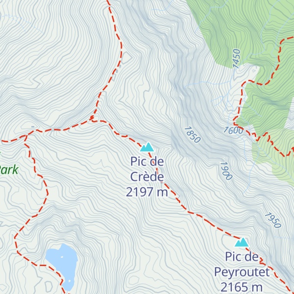 Map of Pic de Crède