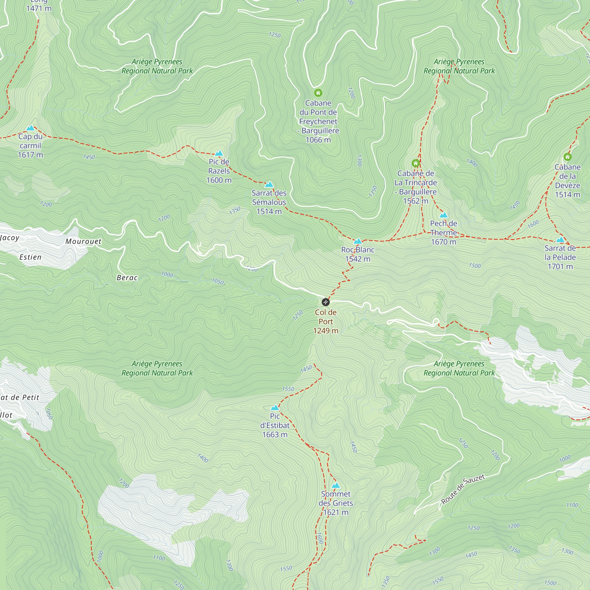 Refuge forestier de la Canadelle map