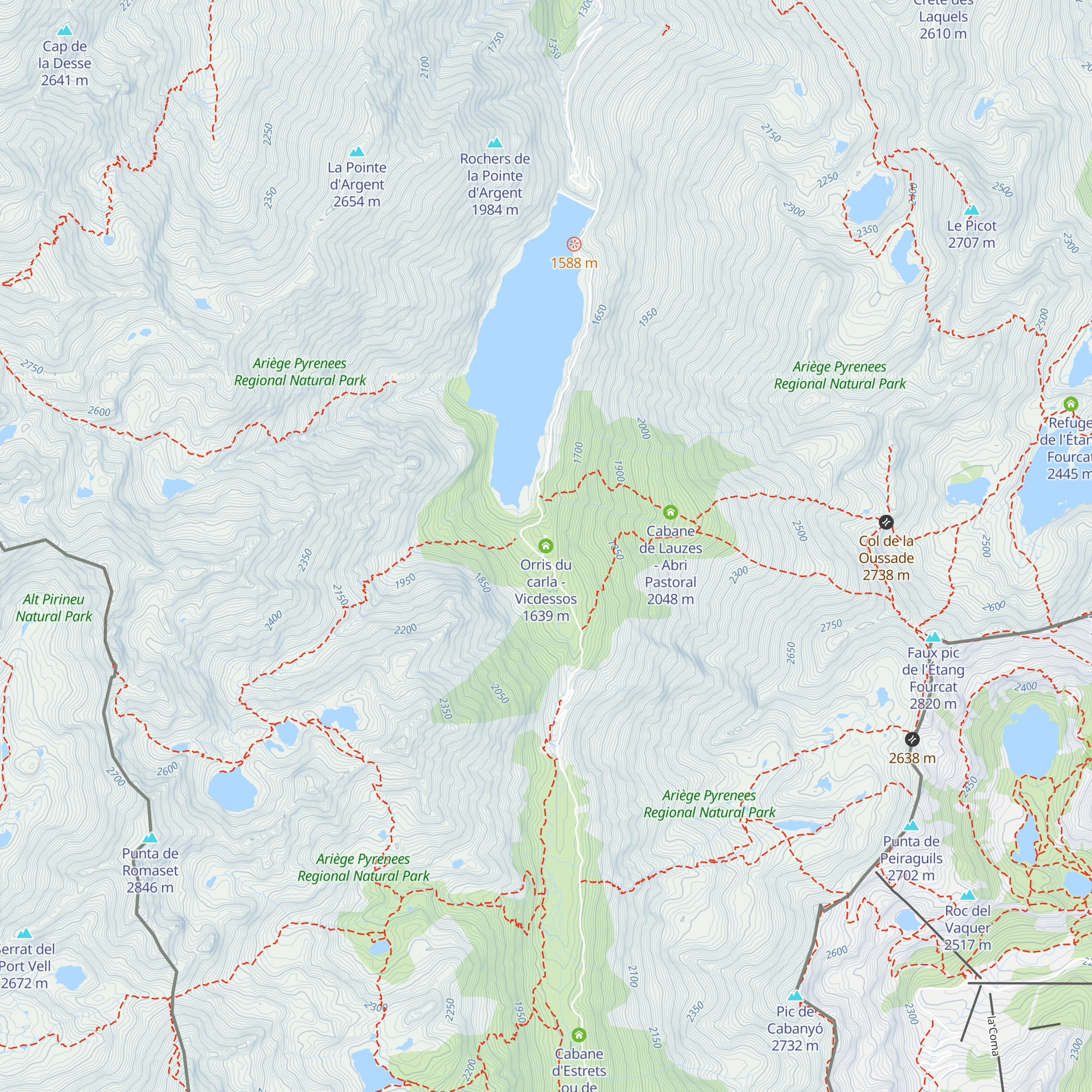 Orris du carla - Vicdessos map