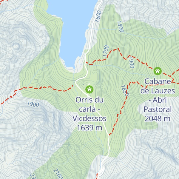 Map of Orris du carla - Vicdessos