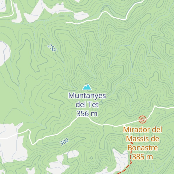 Map of Muntanyes del Tet