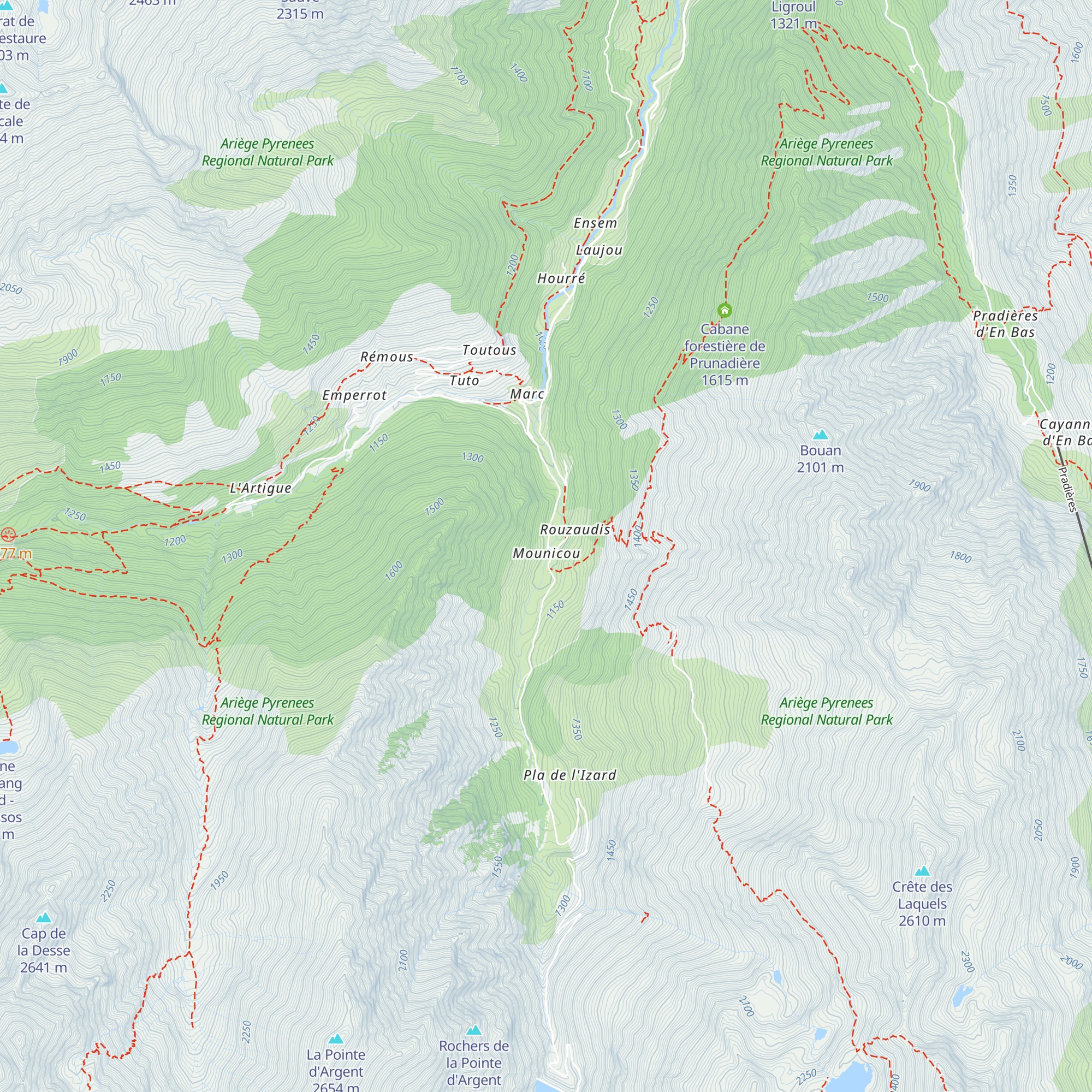 Gîte d'étape de Mounicou map