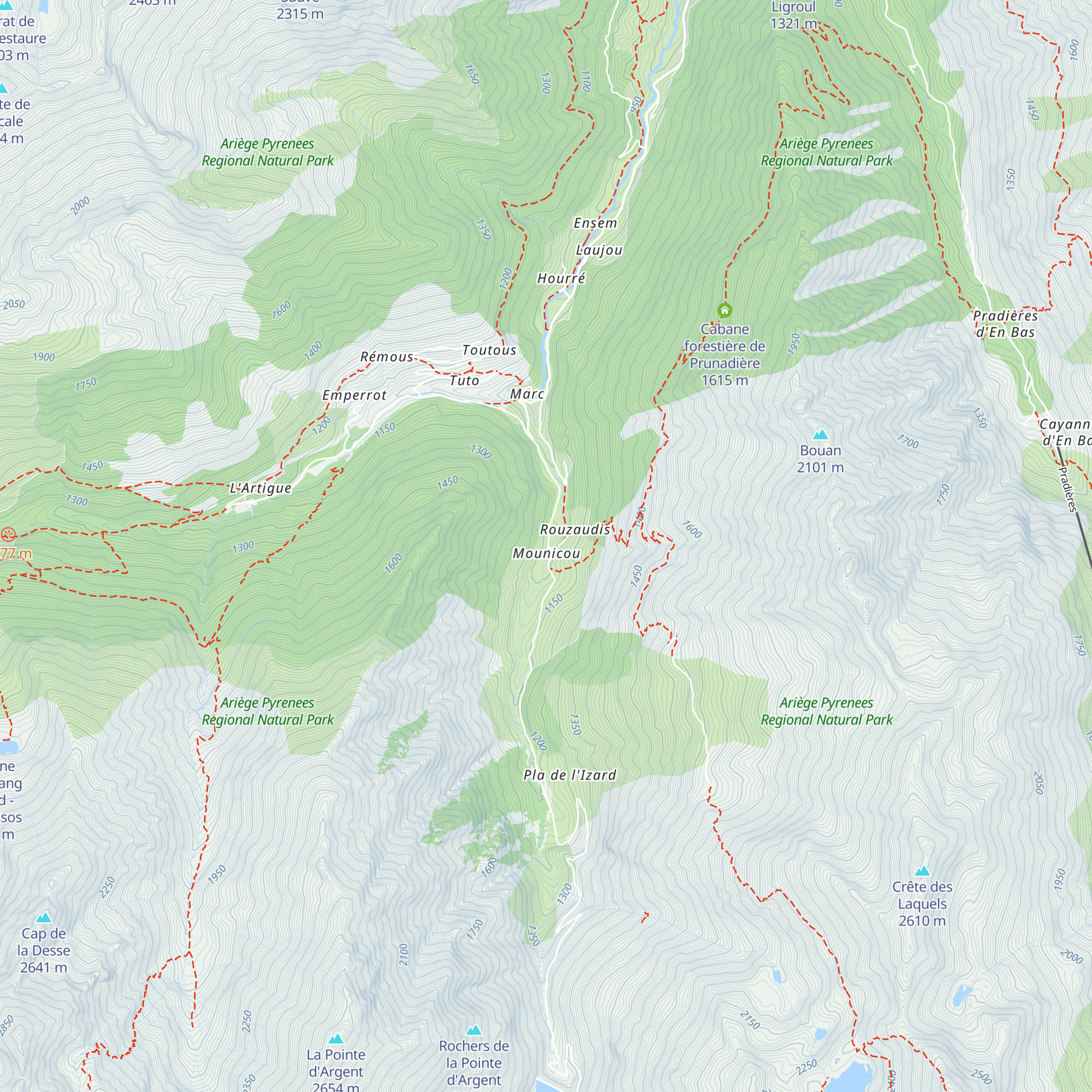 Gîte d'étape de Mounicou map