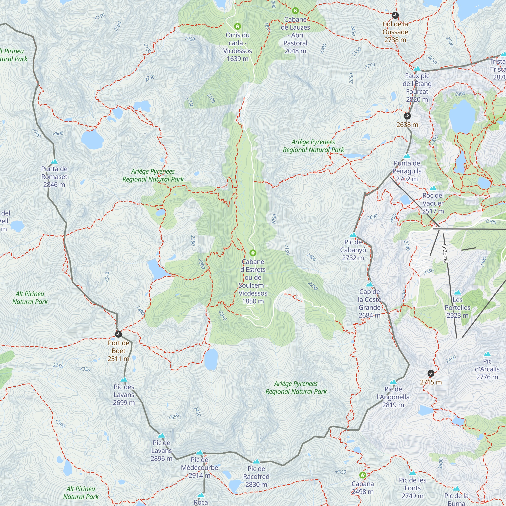 Cabane d'Estrets ou de Soulcem - Vicdessos map