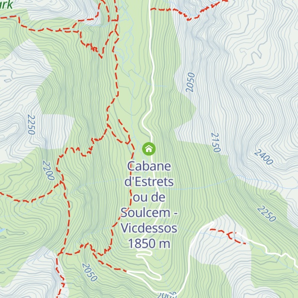 Map of Cabane d'Estrets ou de Soulcem - Vicdessos