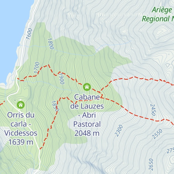 Map of Cabane de Lauzes - Abri Pastoral