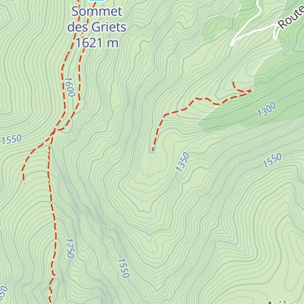 Map of Cabane Doule - massif des trois seigneurs