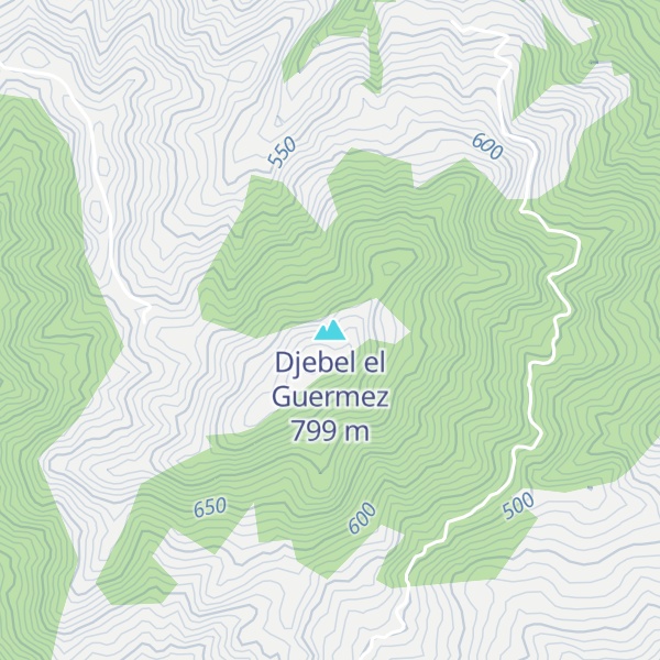 Map of Djebel el Guermez