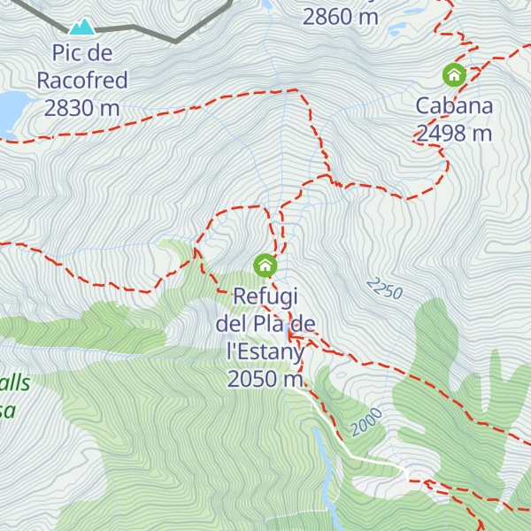 Map of Refugi del Pla de l'Estany
