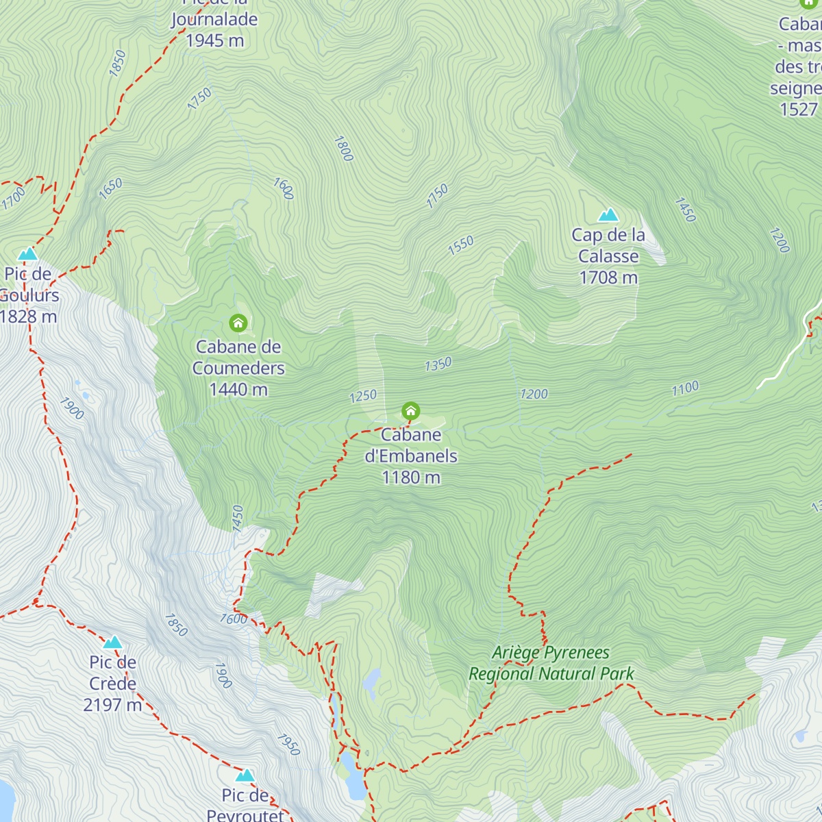 Cabane d'Embanels map