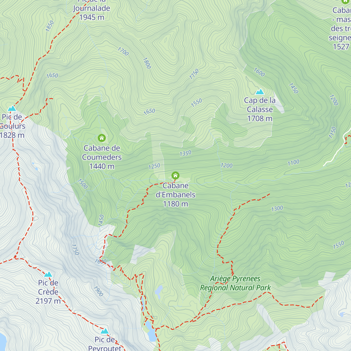 Cabane d'Embanels map