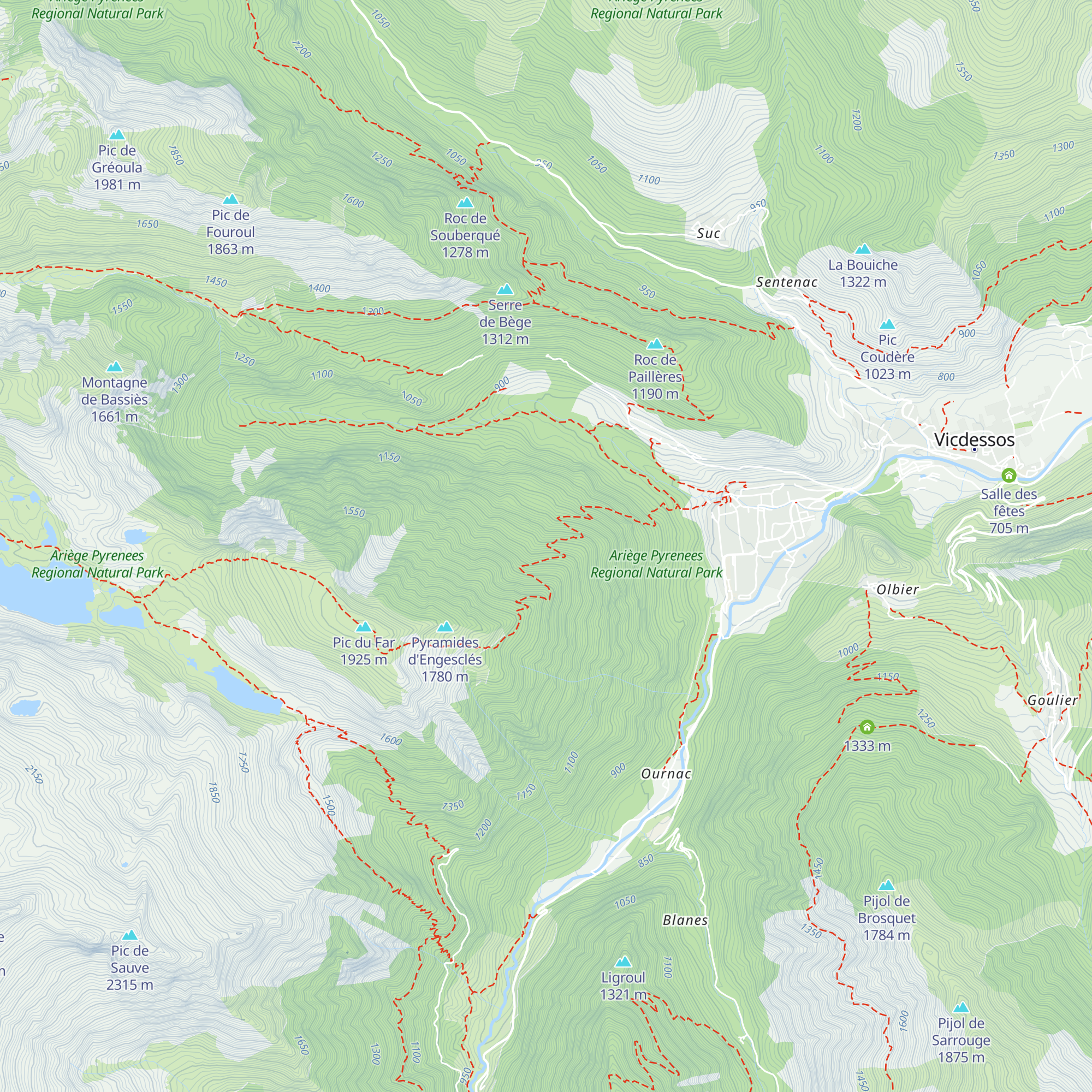 Cabane forestiere du Far - Vicdessos map