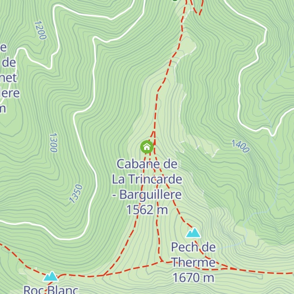 Map of Cabane de La Trincarde - Barguillere