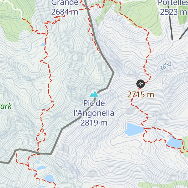Map of Pic de l'Angonella