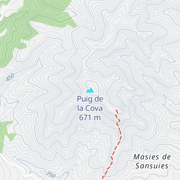 Map of Puig de la Cova