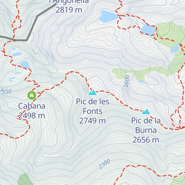 Map of Pic de les Fonts