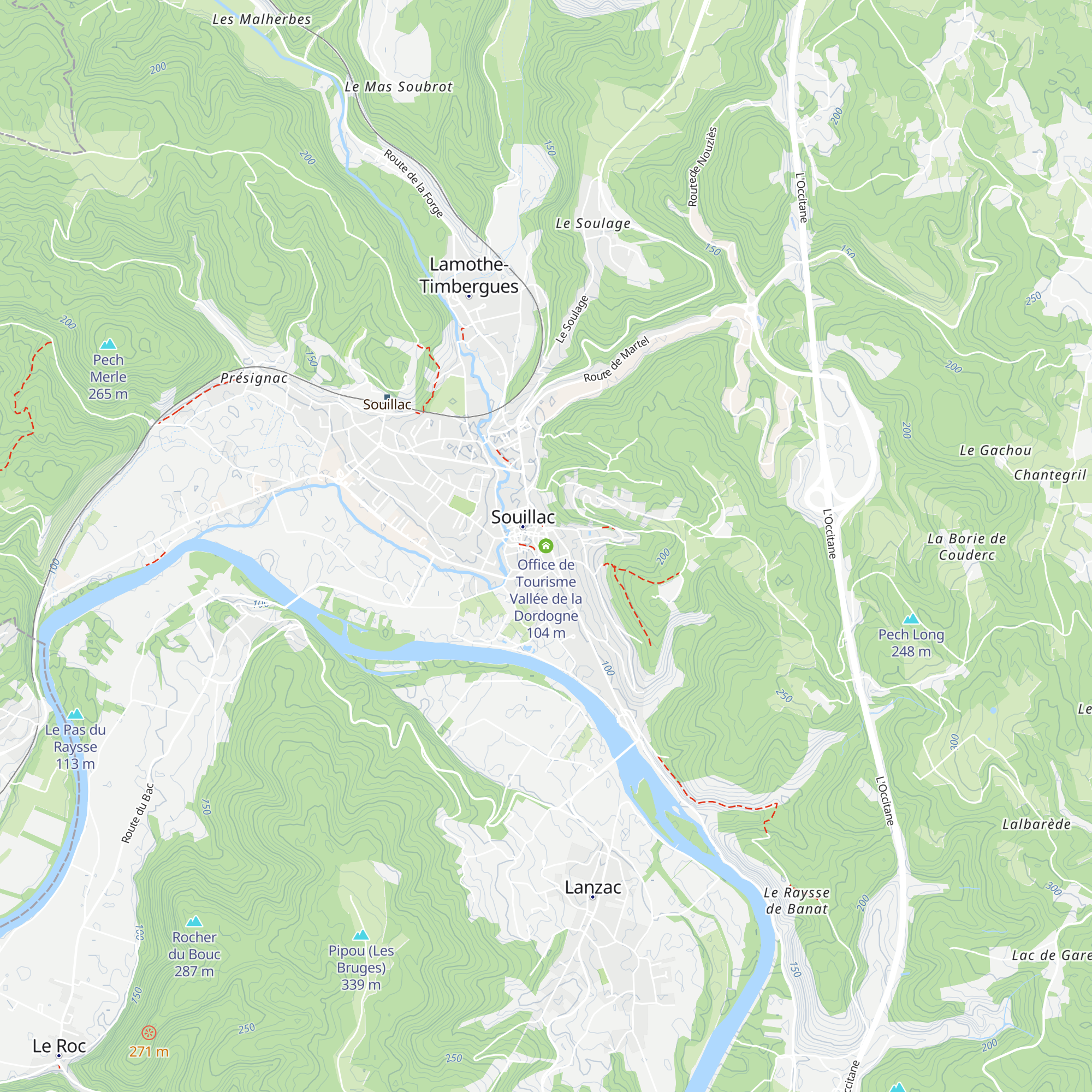 Office de Tourisme Vallée de la Dordogne map