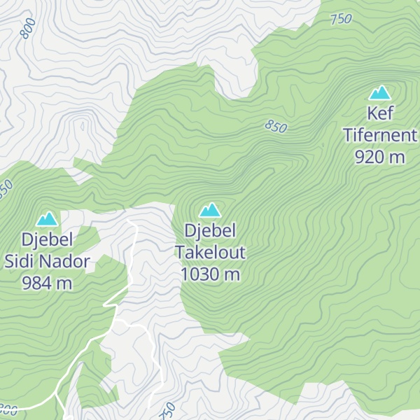 Map of Djebel Takelout