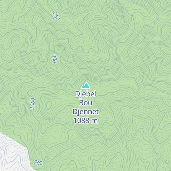 Map of Djebel Bou Djennet