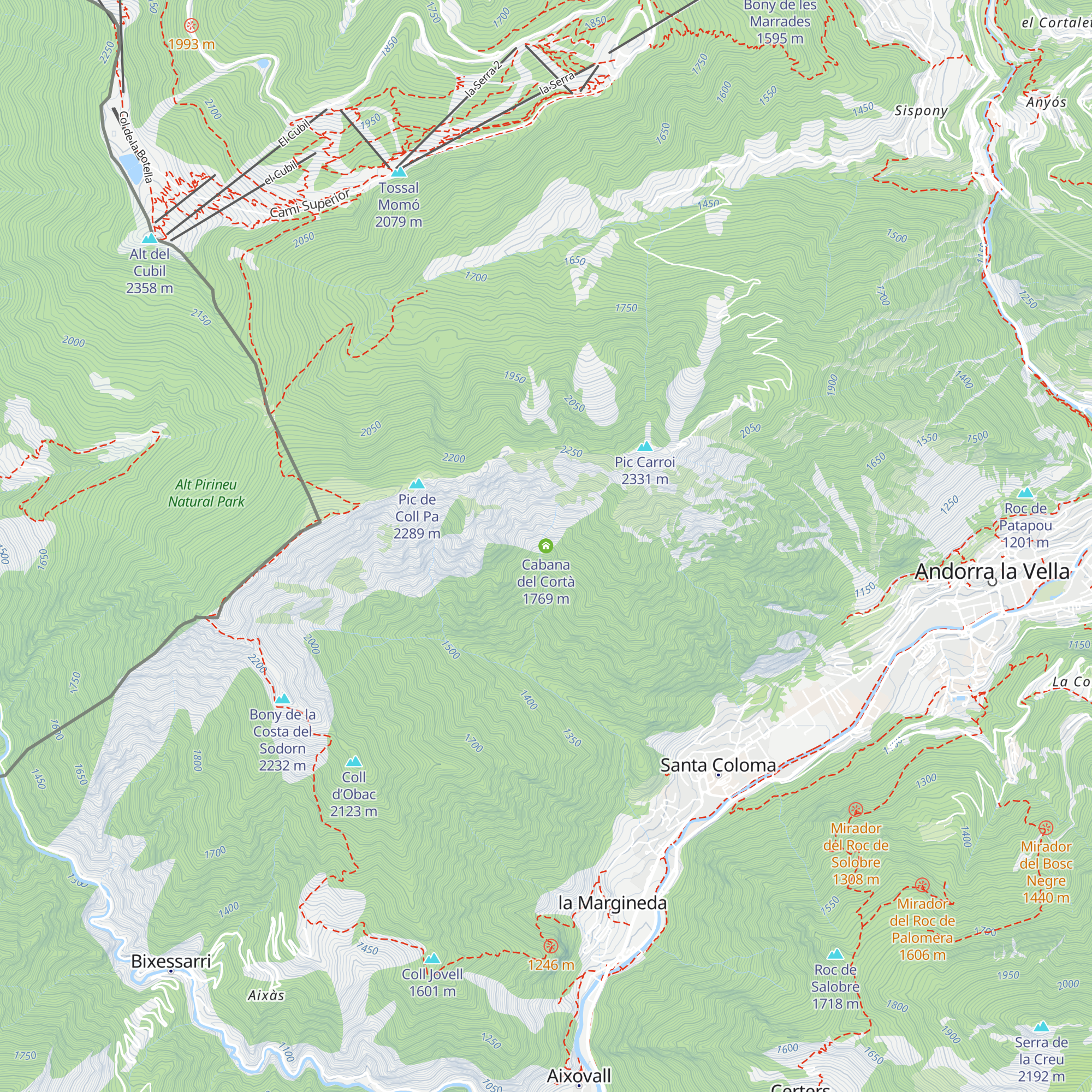 Cabana del Cortà map