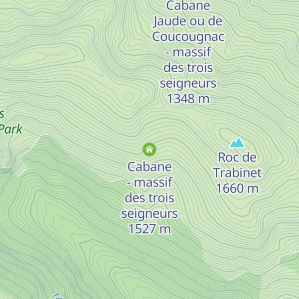 Map of Cabane - massif des trois seigneurs