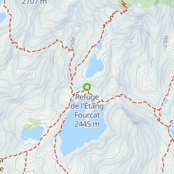 Map of Refuge de l'Étang Fourcat