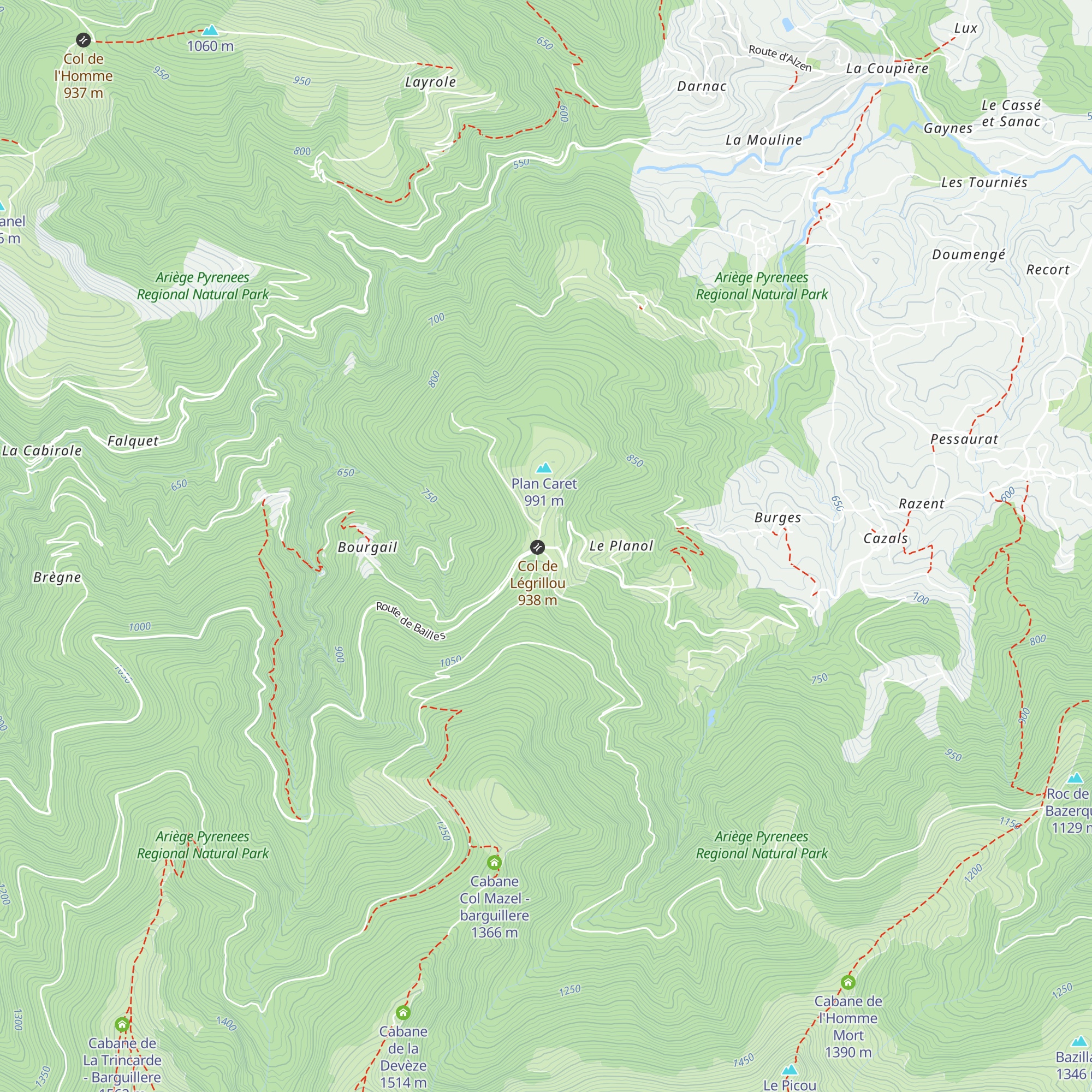 Gîte du col de légrillou (Brassac) map