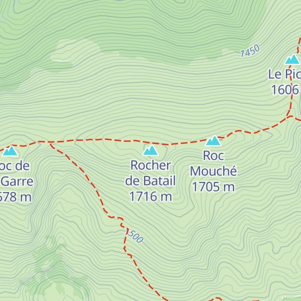 Map of Rocher de Batail