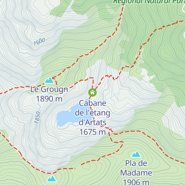 Map of Cabane de l'étang d'Artats