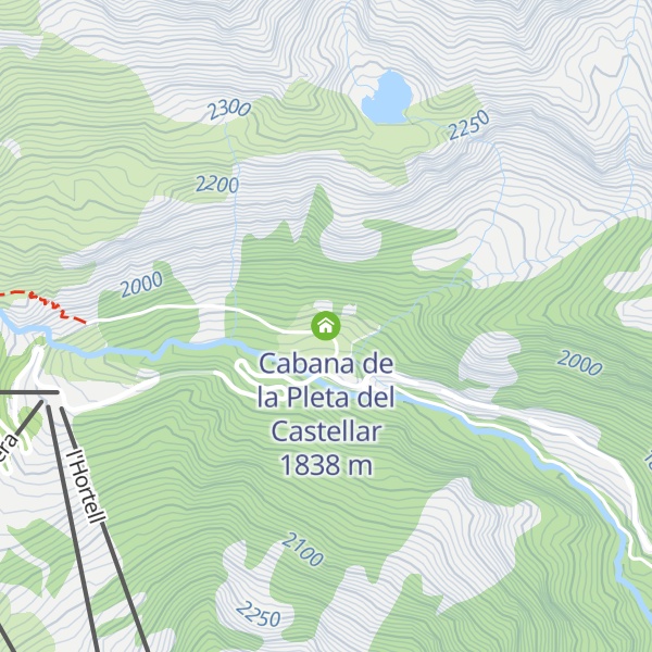 Map of Cabana de la Pleta del Castellar