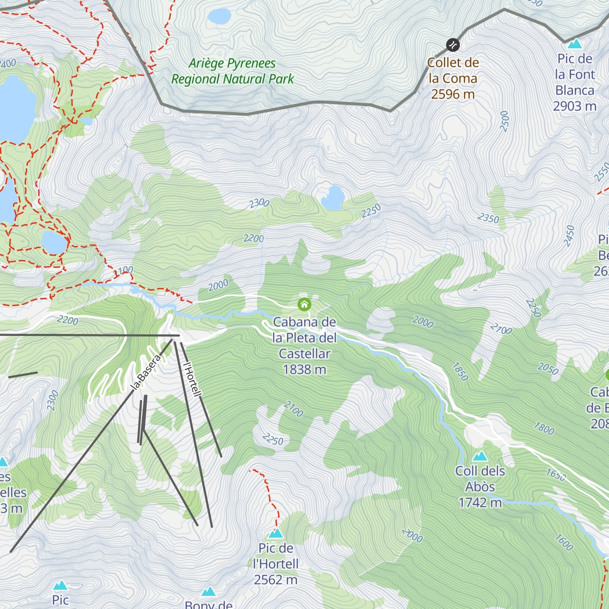 Cabana de la Pleta del Castellar map