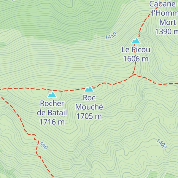 Map of Roc Mouché
