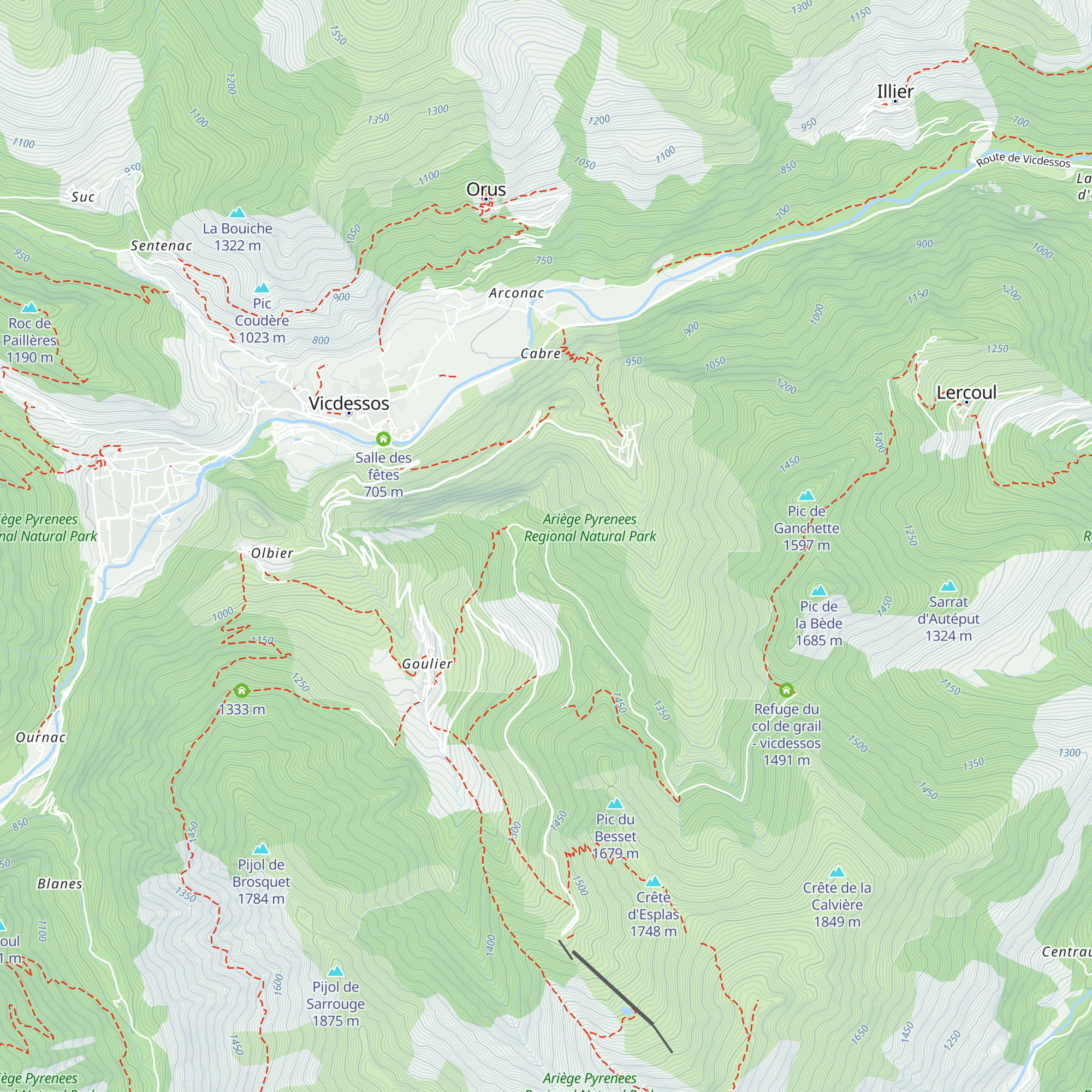 Abri forestier de Nagot map