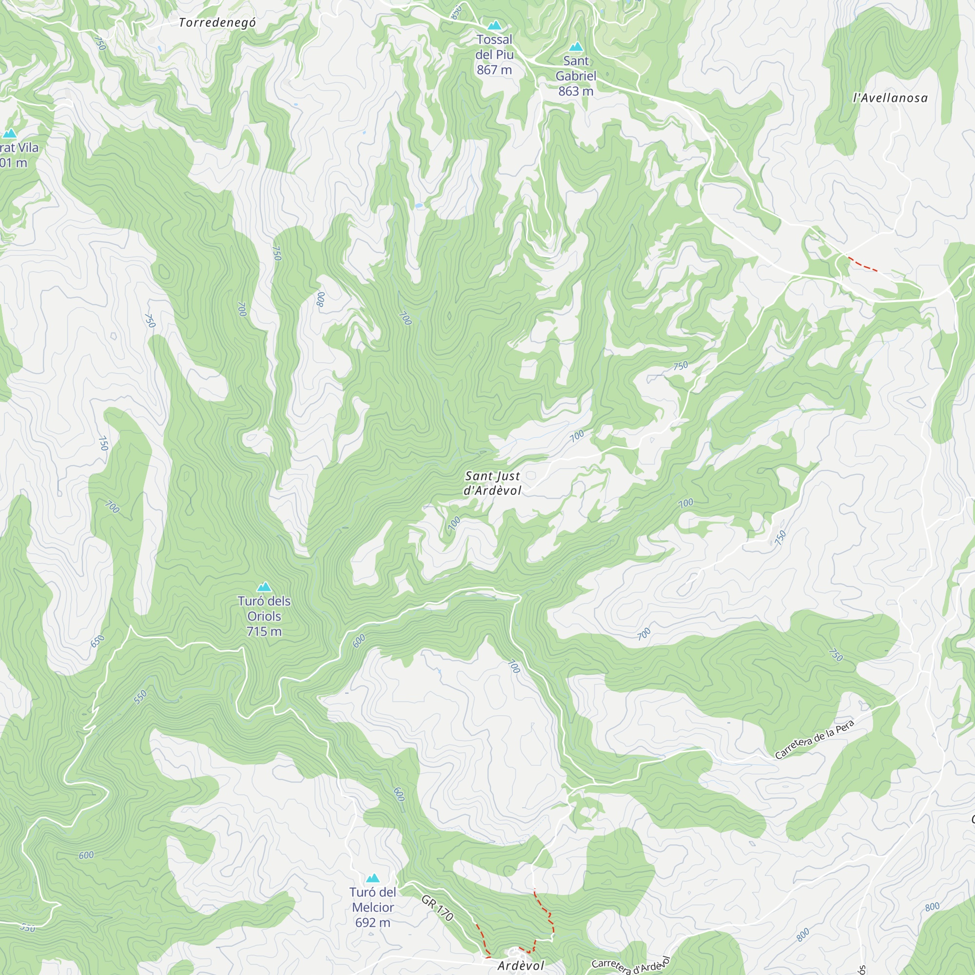 Sant Just d'Ardevol map