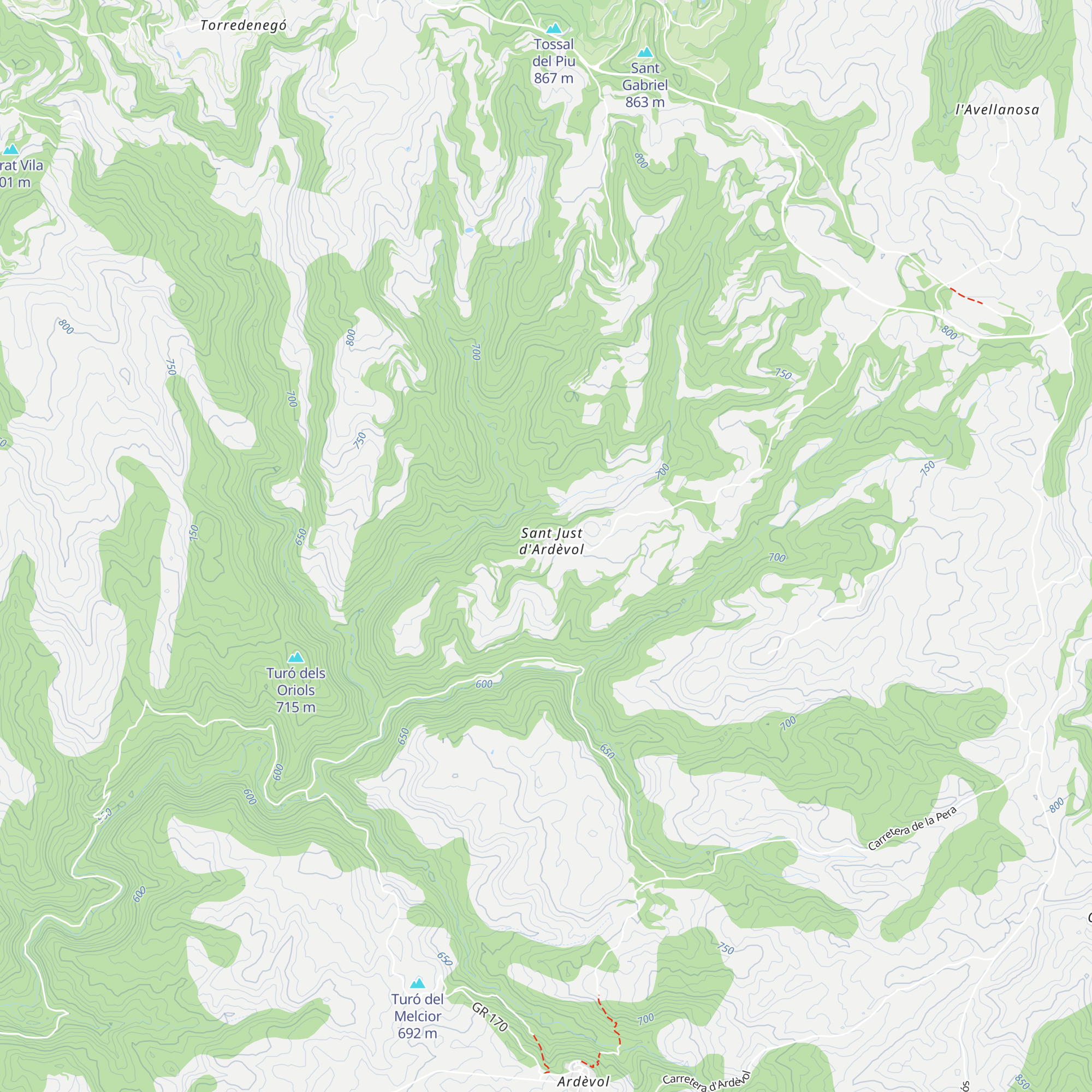 Sant Just d'Ardevol map