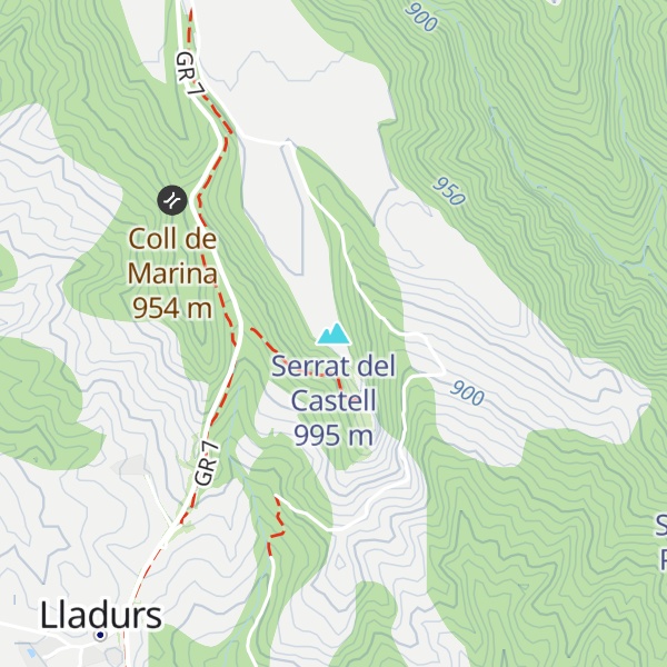 Map of Serrat del Castell