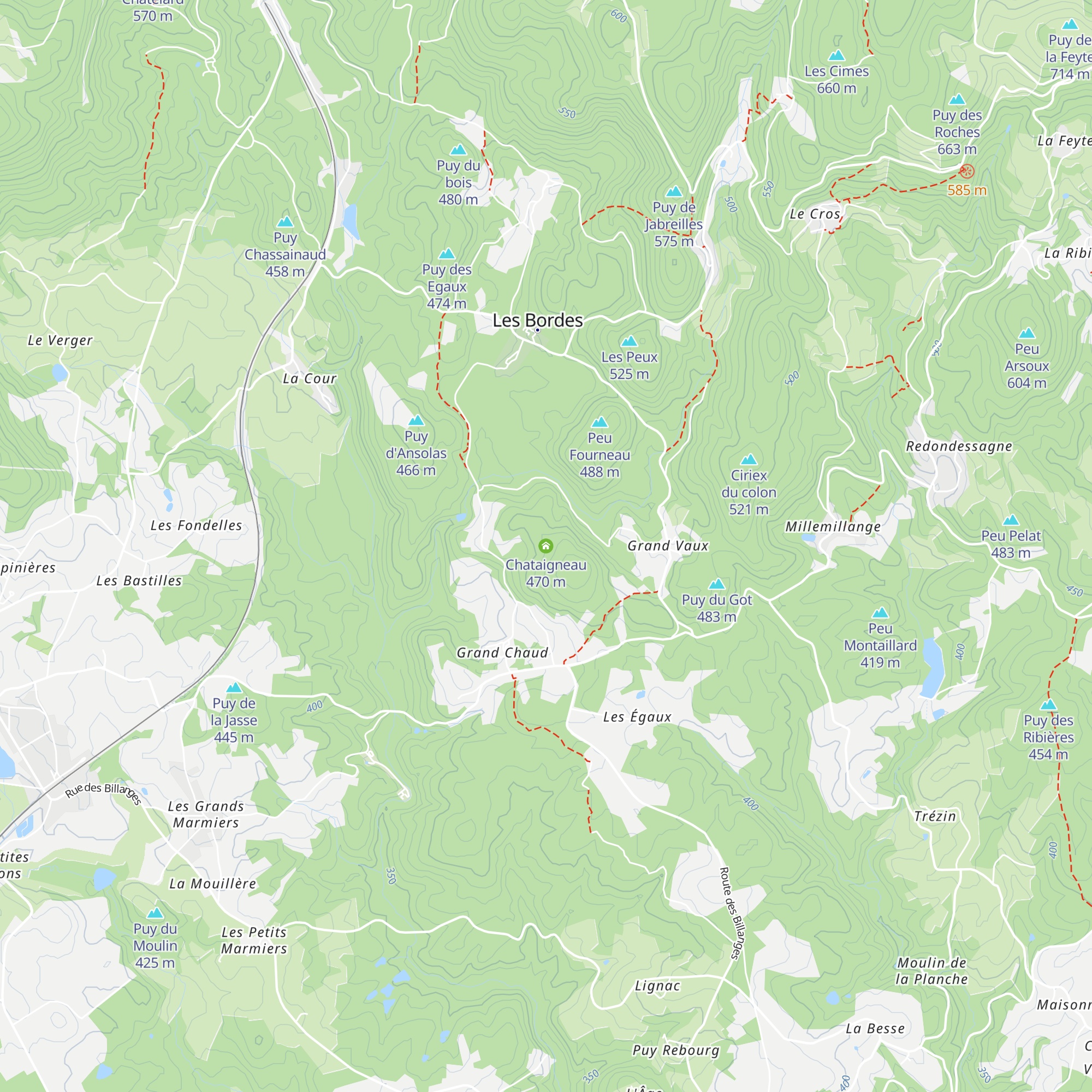 Chataigneau map