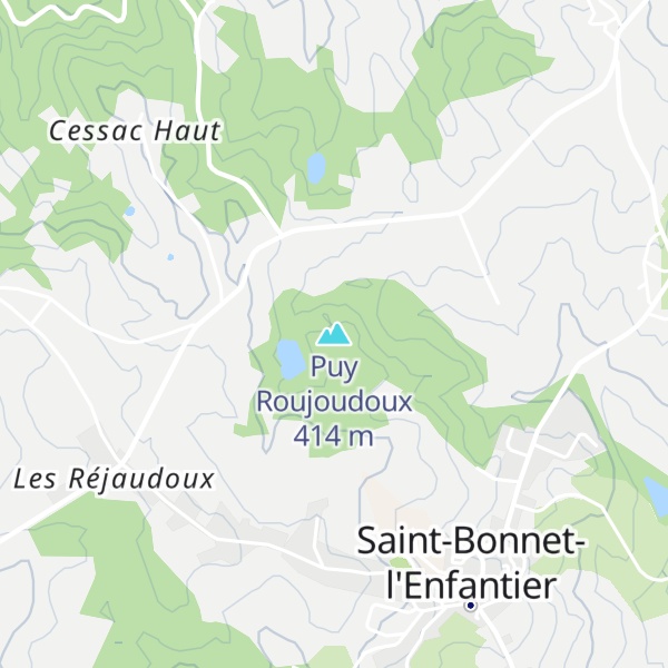 Map of Puy Roujoudoux